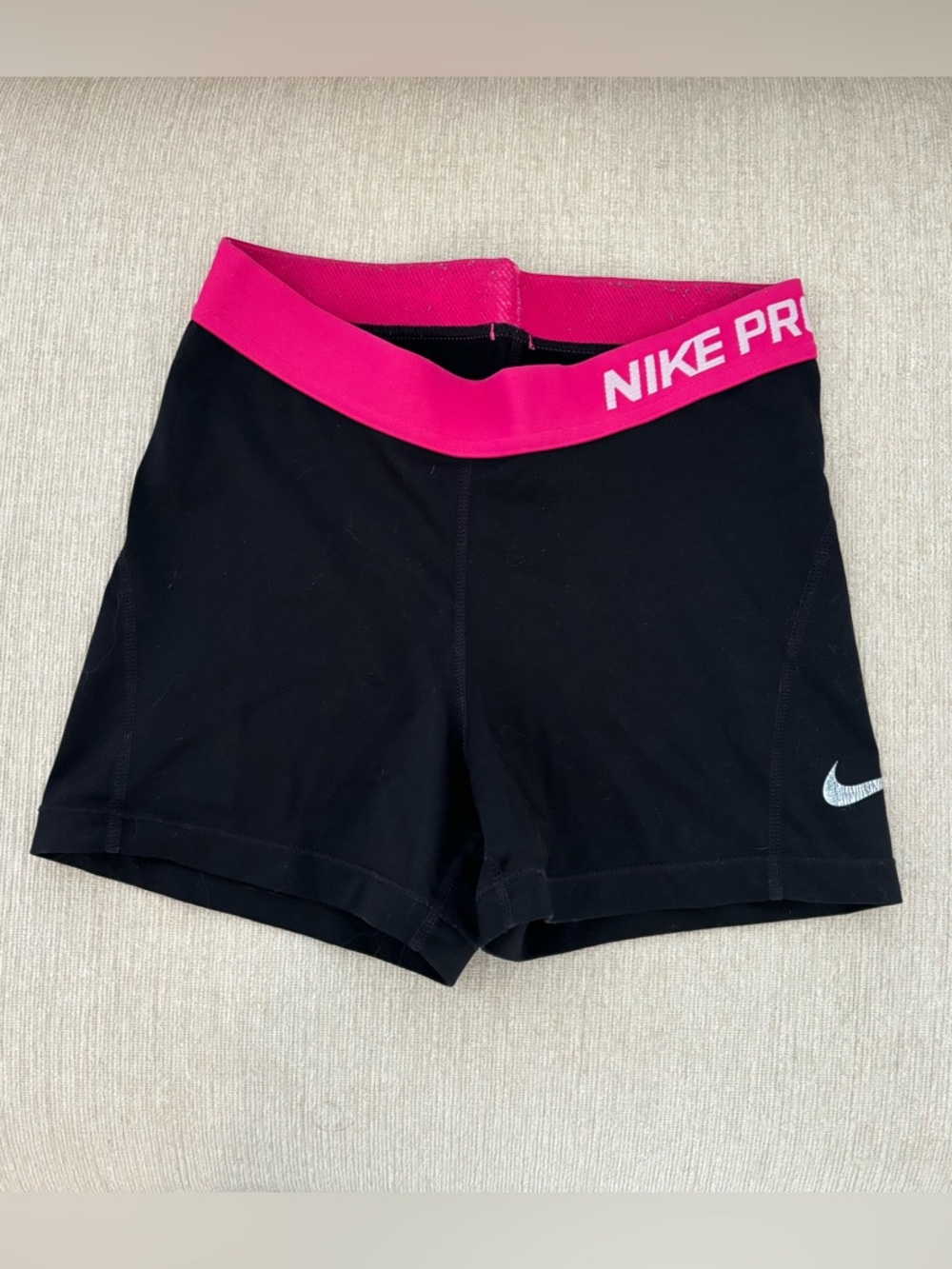 Nike Pro Women's Black & Pink Shorts